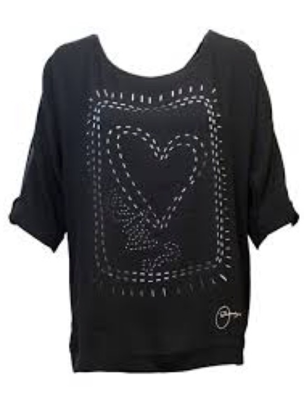 DESIGUAL heart sheer t-shirt for women!